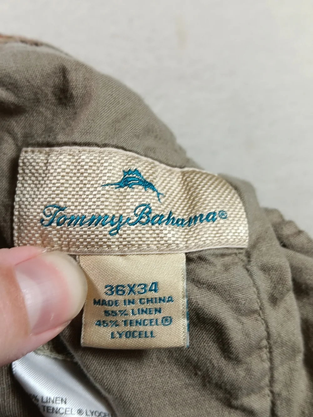 Tommy Bahama Pants Mens 36x34 Tan The Dream Linen Tencel Chino Resort Nautical